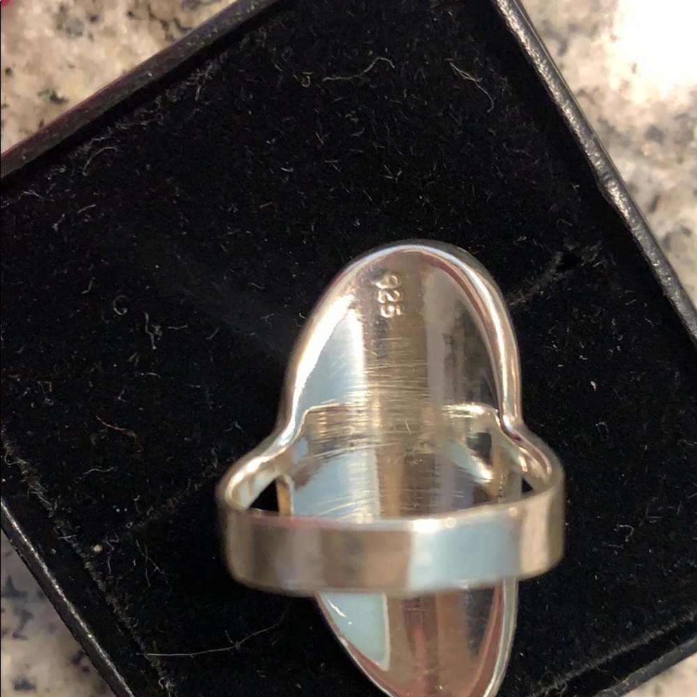 Mother of Pearl Inlay sterling silver ring - Picture 3 of 8